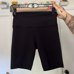 Used Lululemon Align Black Biker Shorts 8” Size 8